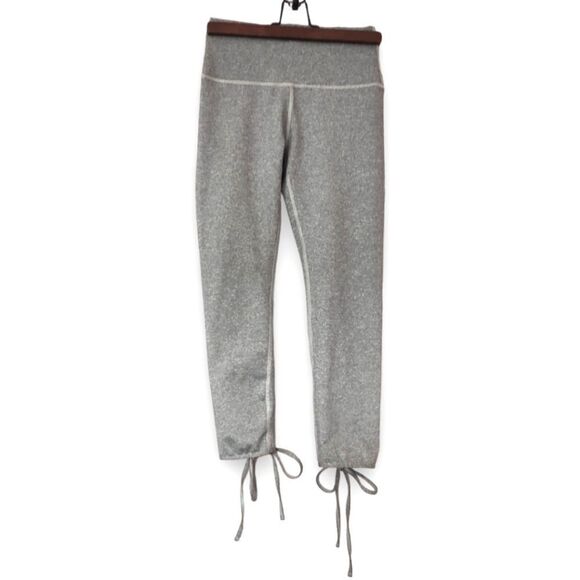 Aerie Ballet Lace Up Tie Grey Heathered Leggings NWOT US S - Picture 3 of 10